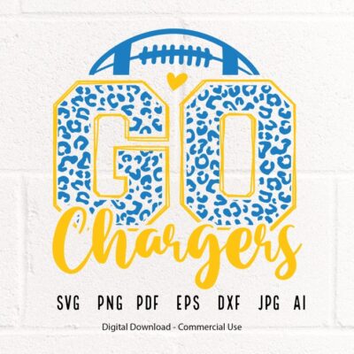 1671 Leopard Go Chargers SVG Chargers Football svg Chargers svg Chargers Mascot svg Chargers Mom svg Chargers School Team Chargers Shirt svg