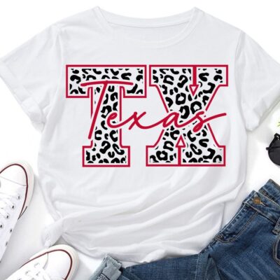 1674 Texas SVG Texas State svg Texas Decal svg Leopard Texas svg Texas Mom svg Cricut Silhouette