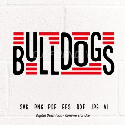 168 Bulldogs SVG PNG Bulldogs Mascot svg Bulldogs Cheer svg Bulldogs Shirt svg Bulldogs Sport svg School Spirit svg Bulldogs Typography