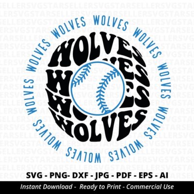 1681 Wolves Baseball SVG PNG Stacked Wolves svg Wolves svg Wolves Shirt svg Wolves Cheer svg Wolves Mascot svg Wolves Mom svg Cricut