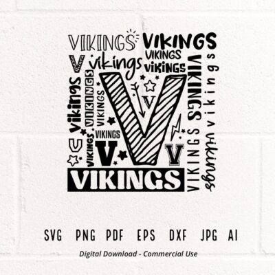 1712 Vikings SVG PNG Vikings Mascot svg Vikings Typography svg Vikings Shirt svg Vikings Love svg School Spirit Vikings Mom Vikings Cheer