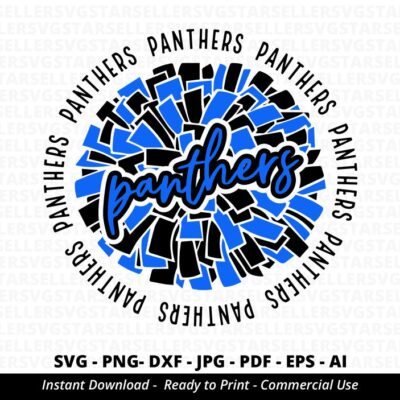 1718 Panthers SVG Panthers Pom Pom svg Panthers Cheer svg Panthers Cheerleader svg Panthers Mascot svg Panthers Mom svg Panthers Pride svg Cricut