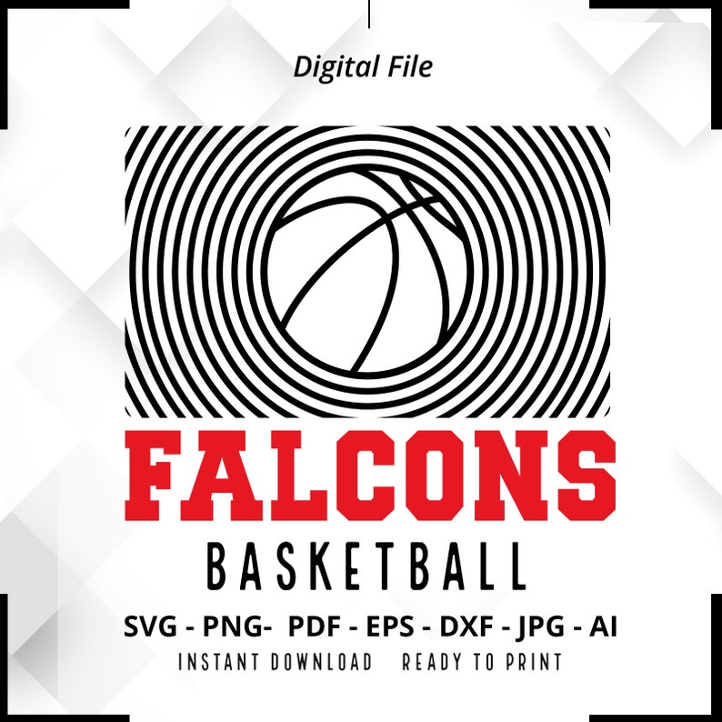 1721 Falcons Basketball SVG PNG Falcons svg Falcons Shirt svg Falcons png Basketball Shirt svg Basketball Mom svg Basketball svg Cricut