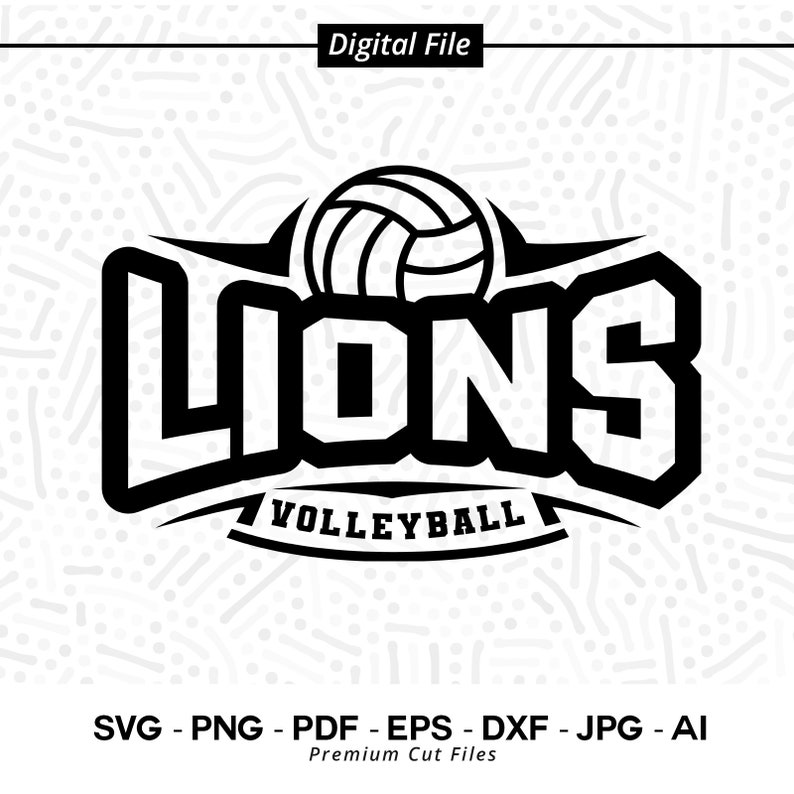 173 Lions Volleyball SVG PNG Lions Svg Volleyball Svg Lions Shirt svg Lions Cheer Svg Lions Mom svg Volleyball Shirt svg Lions Love svg