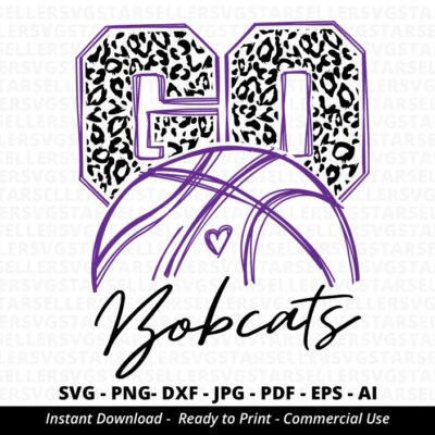 1739 Go Bobcats Basketball SVG Bobcats svg Go Leopard Bobcats svg Bobcats Mascot svg Bobcats Mom svg Bobcats Pride svg School Mascot svg Cricut