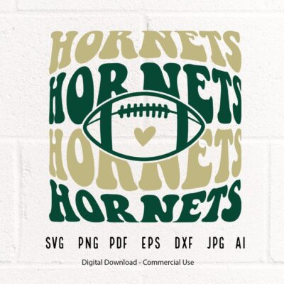 1745 Hornets Football SVG PNG Hornets Mascot svg Hornets svg Hornets School Team svg Hornets Cheer svg Stacked Hornets School Spirit