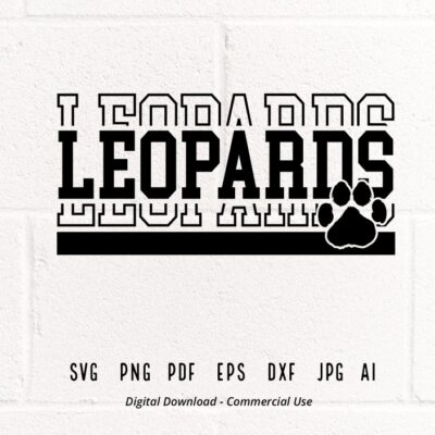 18 Leopards SVG PNG Leopards Paw svg Leopards Mascot svg Leopards Cheer svg Leopards Vibes svg School Spirit Leopards Sport Leopards Love