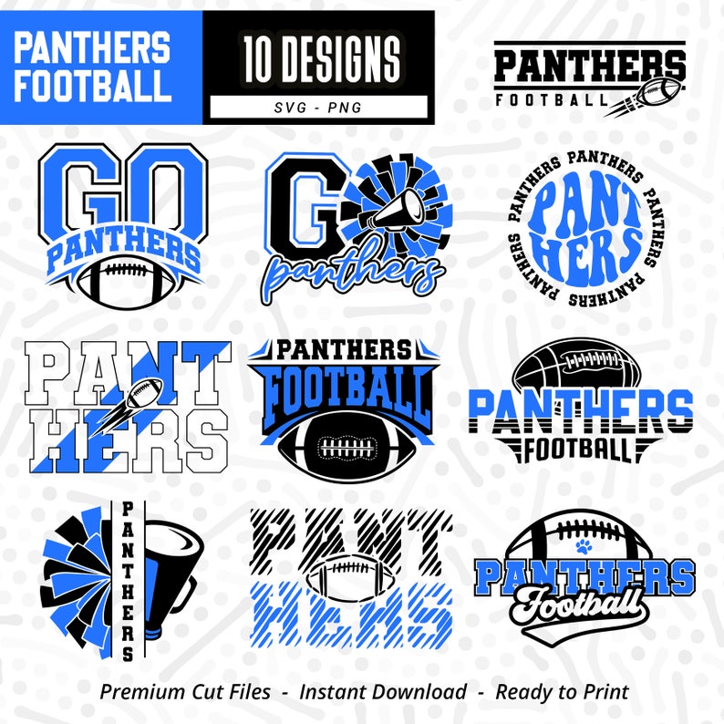 1800 Panthers Football SVG PNG Bundle Panthers Svg Bundle Panthers Shirt Designs School Spirit Panthers Png Bundle Panthers Mascot Designs