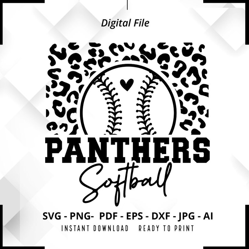 1804 Panthers Softball SVG PNG Panthers svg Softball svg Panthers Shirt svg Panthers Cheer svg Softball Shirt svg Softball Mom svg Cricut