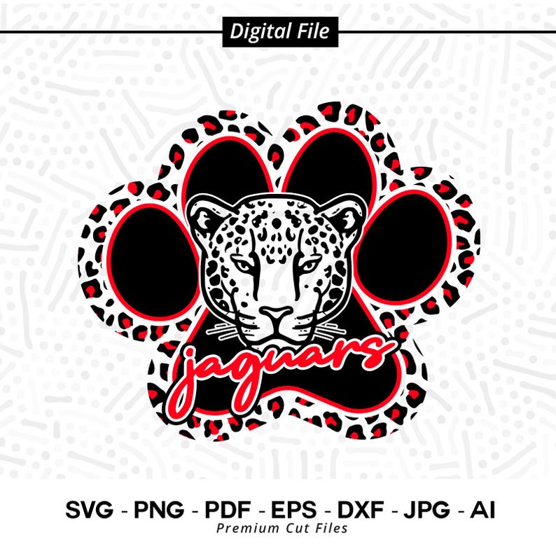 1809 Jaguars Paw SVG PNG Jaguars Svg Leopard Jaguars Paw Jaguars Face Svg Jaguars Cheer Svg Jaguars Shirt Svg Jaguars Cricut