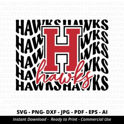 1821 Hawks SVG PNG Stacked Hawks svg Hawks Shirt svg Hawks Cheer svg School Spirit svg Hawks Mascot svg Hawks Pride svg Cricut Silhouette