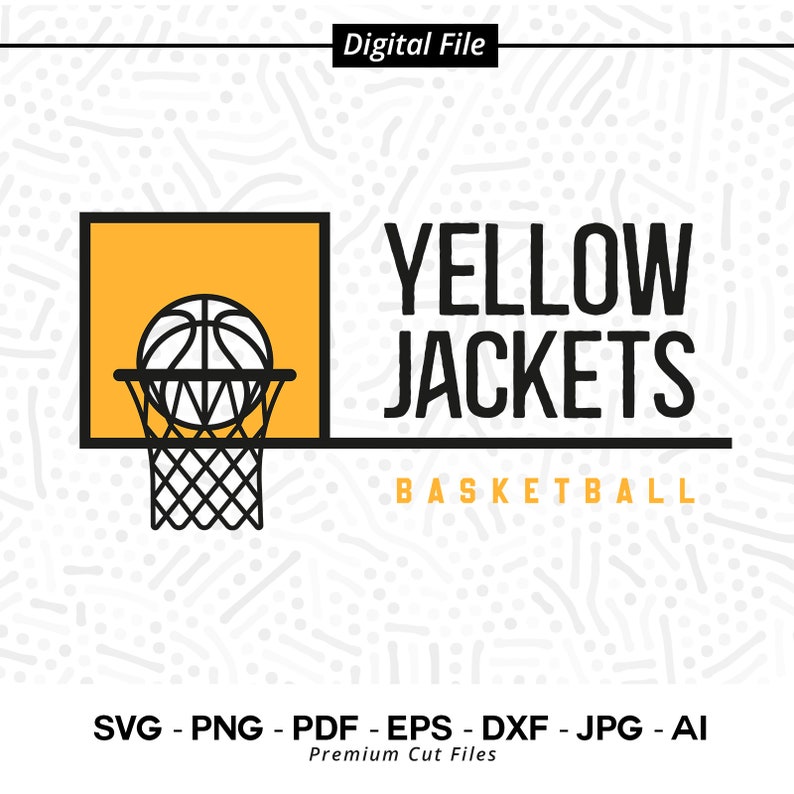 1841 Basketball SVG PNG Yellow Jackets Basketball svg Yellow Jacket Basketball Yellow Jacket Jacket Cheer svg Sublimation Basketball Shirt