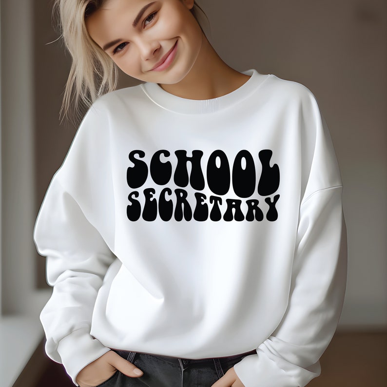 18516 School Secretary Svg Png Cut file Design Back to School Svg Secretary Vibes Svg Secretary Shirt Svg School Secretary Png School Svg Wavy Svg