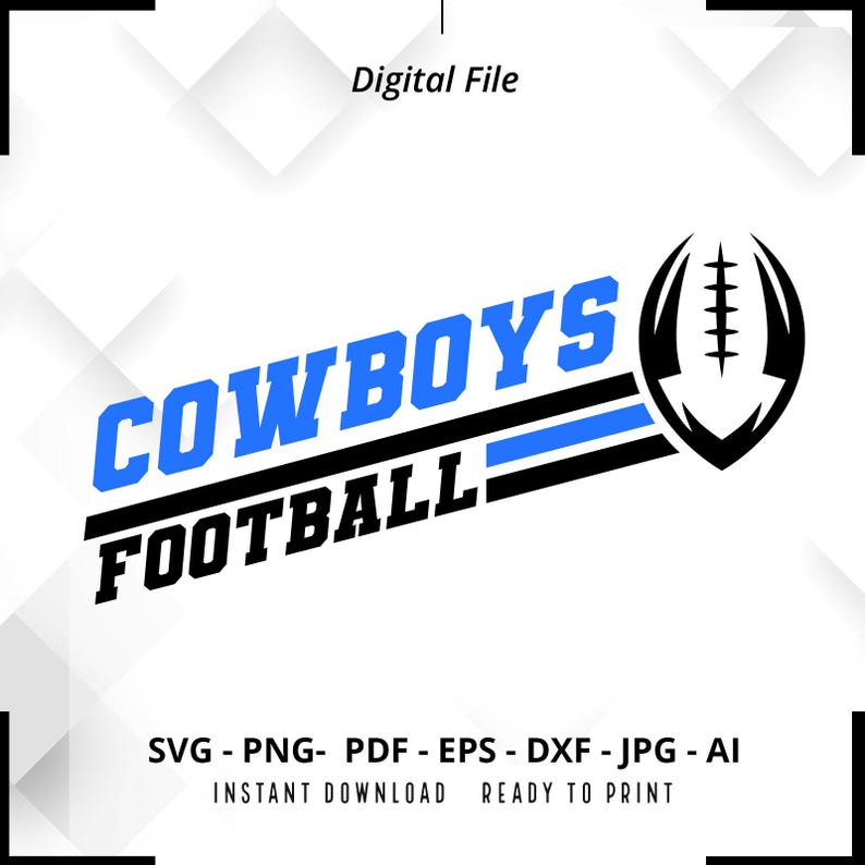 1855 Cowboys Football SVG Cowboys svg Cowboys Shirt svg Cowboys Mascot svg Cowboys Pride svg Cowboys Cheer svg Football Mom svg Cricut