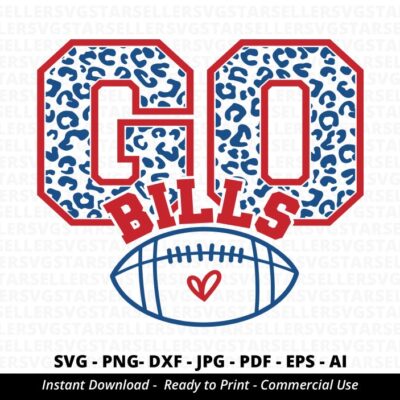 1864 Go Bills Football SVG PNG Bills svg Leopard Go Bills svg Bills Mascot svg Bills Shirt svg Bills Football svg Bills PNG Bills Mom svg Cricut