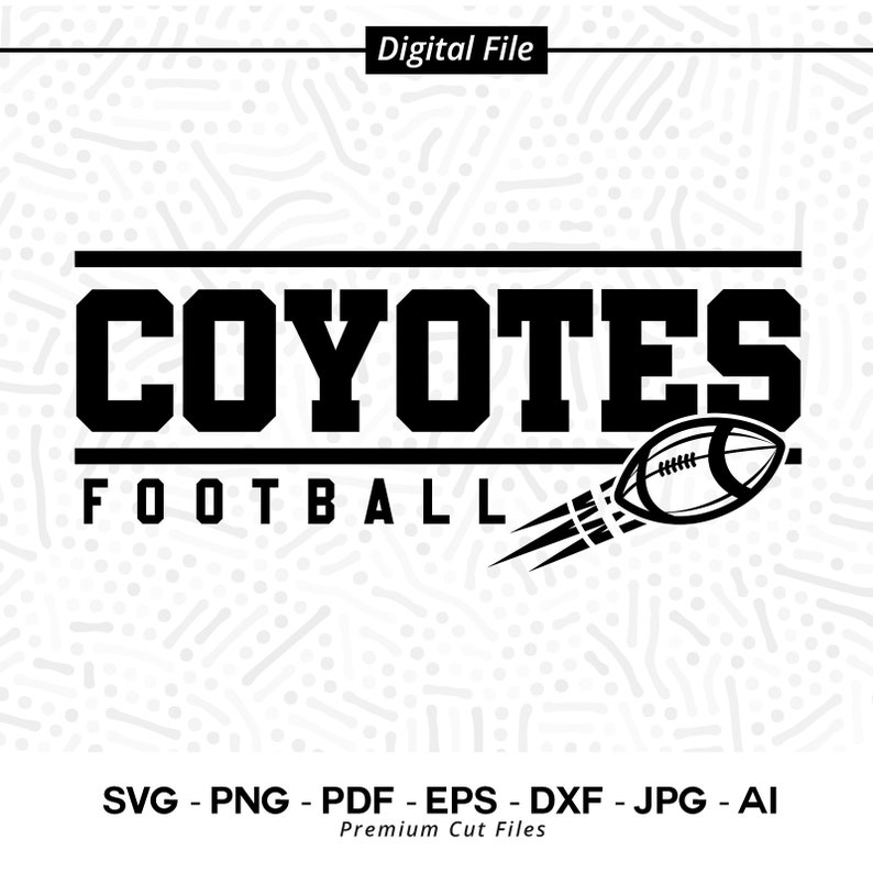 1869 Football svg png Coyotes Football svg Coyote Football svg Coyote svg Sublimation Cricut Cut file SVG for Shirts Football Shirt svg