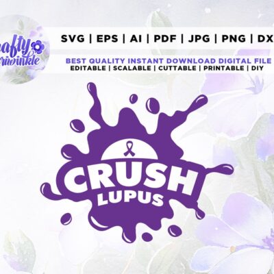 188 Crush Lupus lupus awareness Crush Breast Cancer Cancer Awareness Svg Ribbon Svg Breast Cancer svg Breast Cancer png Svg cut file