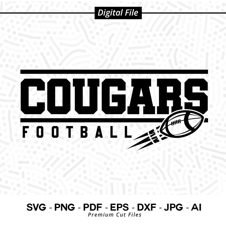 1894 Football svg png Cougars Football svg Cougar Football svg Cougar svg Sublimation Cricut Cut file SVG for Shirts Football Shirt svg