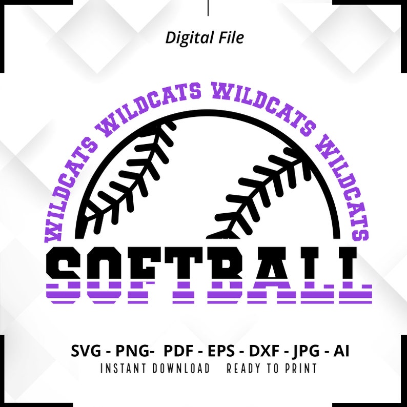 1894 Wildcats Softball SVG PNG Wildcats svg Softball svg Wildcats Shirt svg Wildcats Cheer svg Softball Shirt svg Softball Mom svg Cricut