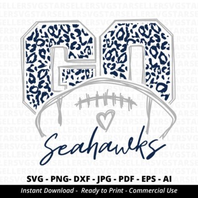 1895 Go Seahawks Football SVG Seahawks svg Go Leopard Seahawks svg Seahawks Mascot svg Seahawks Pride svg Seahawks Cheer School Spirit svg Cricut