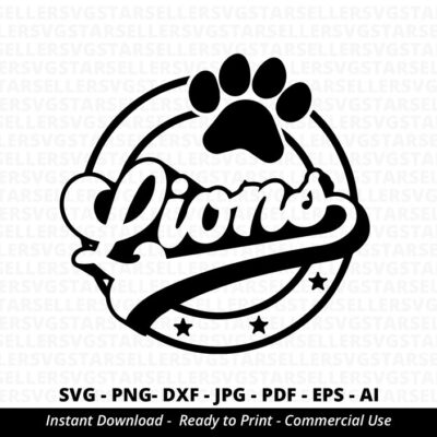 19 Lions SVG PNG Lions Paw svg Lions Mascot svg Lions Cheer svg Retro Lions svg Lions Sport svg Lions Shirt svg Lions Mom svg Cricut