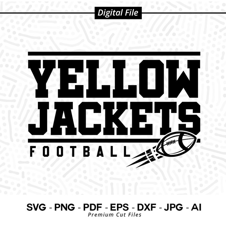 1903 Football svg Yellow Jackets Football svg Yellow Jacket Football svg Jackets svg Sublimation Cut file SVG for Shirts Football Shirt