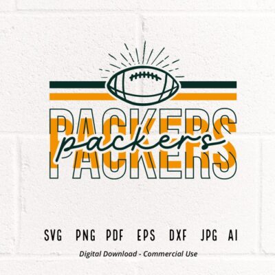 191 Packers Football SVG PNG Packers Mascot svg Packers svg Packers School Team Packers Cheer svg Stacked Packers svg School Spirit svg