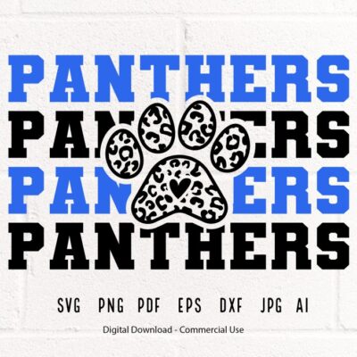 1915 Stacked Panthers Paw SVG Panthers Mascot svg Panthers svg Panthers Paw svg Stacked Panthers svg Panthers School Team svg Panthers Cheer