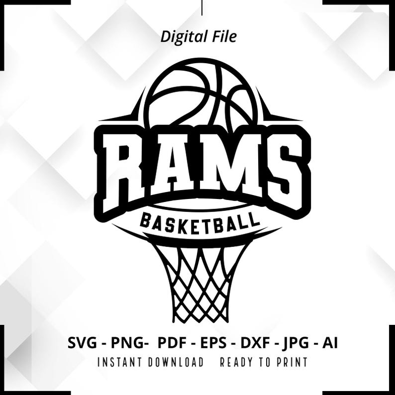 1937 Rams Basketball SVG PNG Rams svg Basketball Shirt svg Rams Cheer svg Basketball svg Rams Hoop svg Basketball Hoop svg Hoop svg Cricut