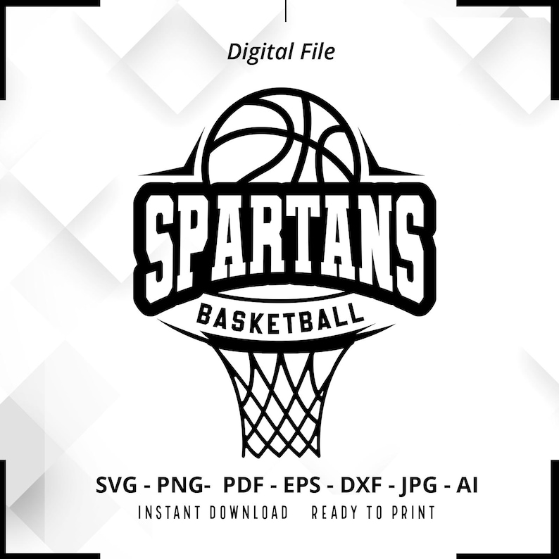 1943 Spartans Basketball SVG PNG Spartans svg Basketball Shirt svg Spartans Cheer svg Spartans png Basketball Hoop svg Spartans Shirt Cricut