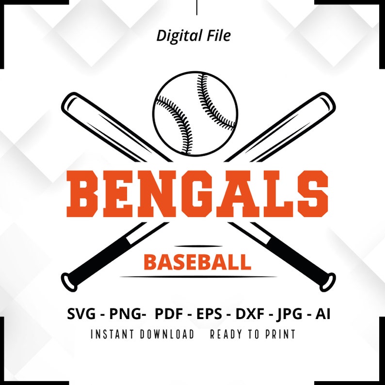 197 Bengals Baseball SVG PNG Bengals svg Baseball svg Bengals Shirt svg Bengals Cheer svg Bengals Mom svg Baseball Shirt svg Cricut