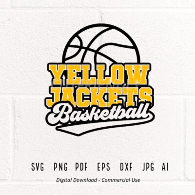 1976 Yellow Jackets SVG PNG Yellow Jackets Basketball svg Yellow Jackets Cheer Basketball svg Yellow Jackets Shirt svg Retro Yellow Jackets