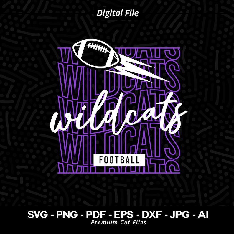 1978 Stacked Wildcats Football SVG Wildcats svg Wildcat svg Football svg Wildcats Cheer svg Wildcats Vibes Wildcats Shirt School Spirit