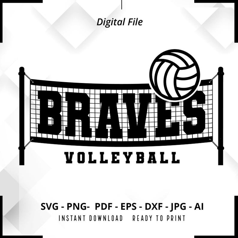 2010 Braves Volleyball SVG PNG Braves svg Braves Cheer svg Volleyball svg Braves Mom svg Braves Shirt svg Braves Pride svg Cricut Cut File