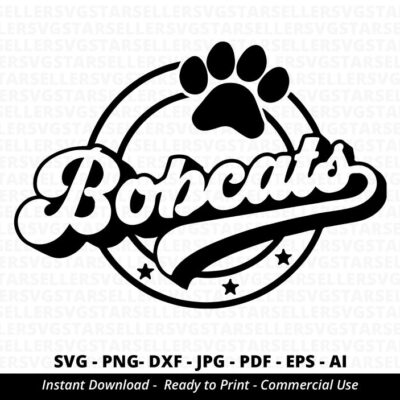 2013 Bobcats SVG PNG Bobcats Paw svg Bobcats Mascot svg Bobcats Cheer svg Retro Bobcats svg Bobcats Sport svg Bobcats Shirt svg