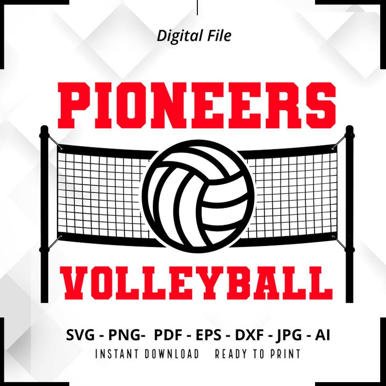 2035 Pioneers Volleyball SVG PNG Pioneers svg Pioneers Shirt svg Pioneers Mascot svg Pioneers Mom Pioneers Cheer Volleyball Mom svg Cricut