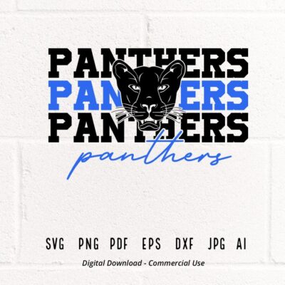 2049 Panthers SVG PNG Panthers Face svg Stacked Panthers svg Panthers Mascot svg Panthers Cheer svg Panthers Vibes svg School Spirit svg