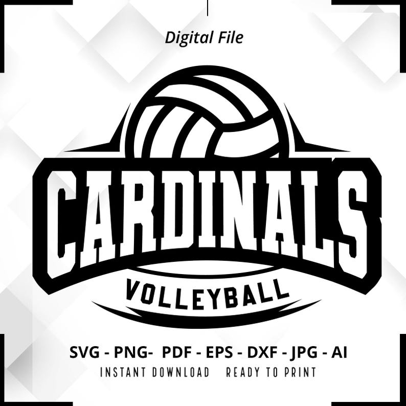 2054 Cardinals Volleyball SVG PNG Cardinals svg Cardinals Cheer svg Volleyball svg Cardinals Mom Cardinals Shirt svg Cardinals Pride Cricut