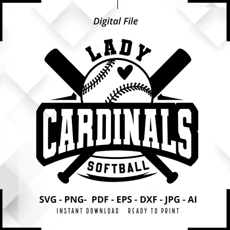 2057 Lady Cardinals Softball SVG PNG Softball svg Lady Cardinals Shirt svg Lady Cardinals Cheer svg Lady Cardinals Mom svg Softball Shirt svg