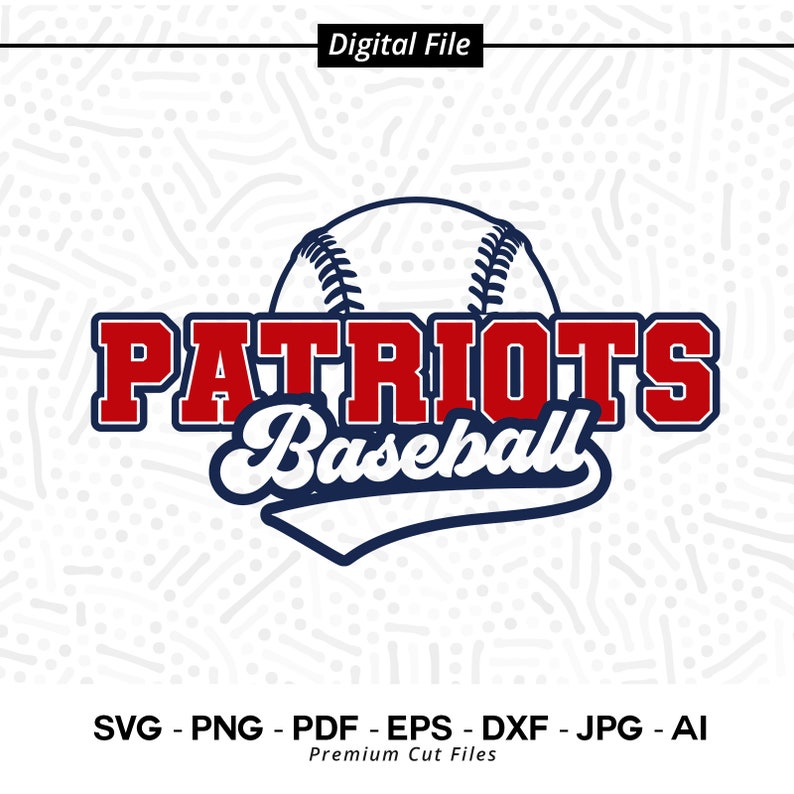 2058 Baseball SVG PNG Patriot Baseball Patriot Patriots Baseball svg Cricut svg Digital Download Sublimation Baseball Clipart Cut file