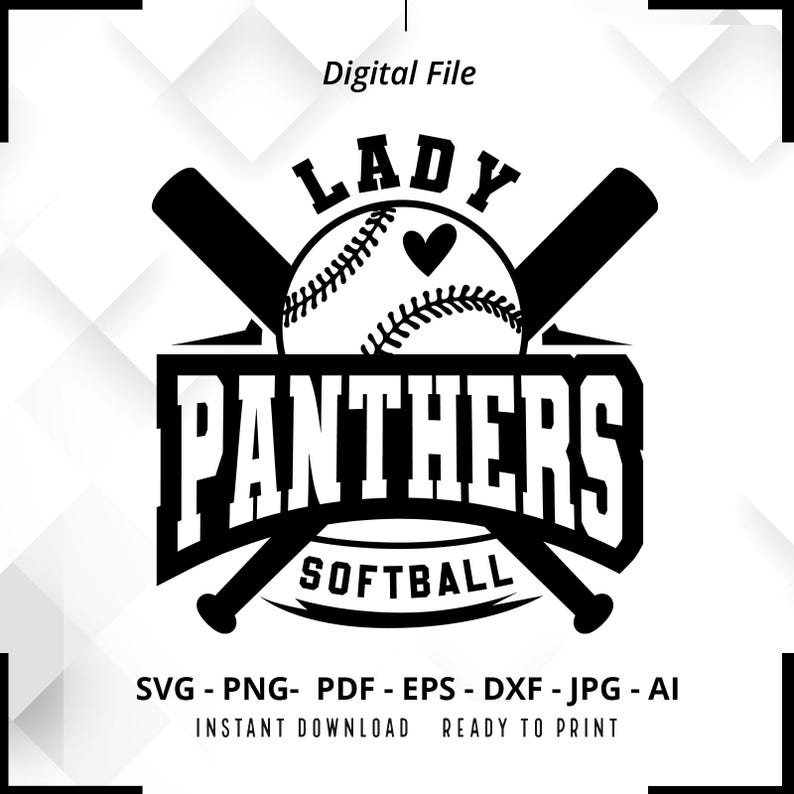 2060 Lady Panthers Softball SVG PNG Softball svg Lady Panthers Shirt svg Lady Panthers Cheer svg Lady Panthers Mom svg Softball Shirt svg