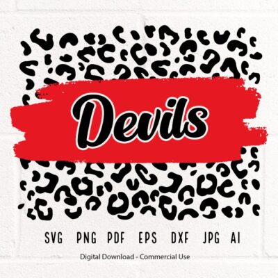 2087 Leopard Devils SVG Devils Mascot svg Devils svg Devils School Team svg Devils Cheer svg Devils Vibes svg Devils png School Spirit