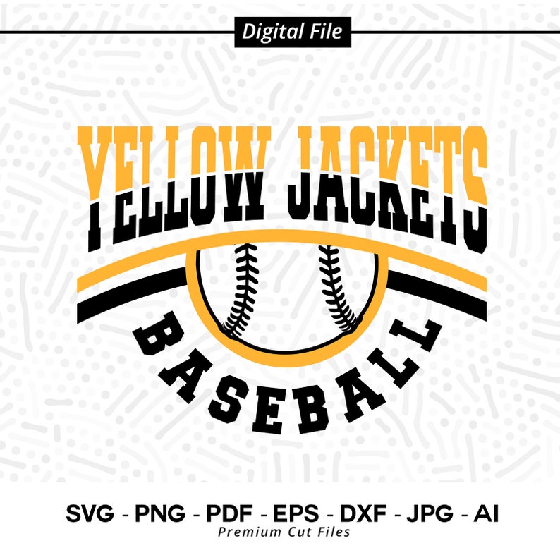 2117 Baseball SVG PNG Yellow Jackets Baseball svg Yellow Jacket Baseball Yellow Jacket Baseball Shirt svg Cricut svg Sublimation png