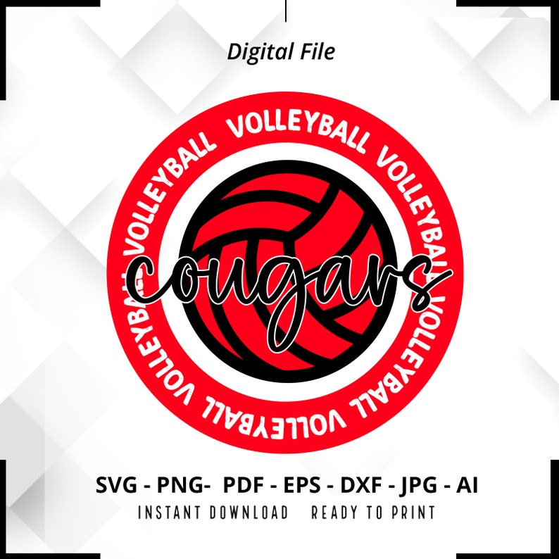 2139 Cougars Volleyball SVG PNG Cougars svg Cougars Cheer svg Volleyball svg Cougars Mom svg Cougars Shirt svg Volleyball Shirt svg Cricut