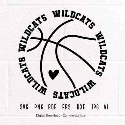 2146 Wildcats Basketball SVG PNG Wildcats Mascot svg Wildcats svg Wildcats School Team svg Wildcats Hoop svg Basketball Hoop svg School Spirit