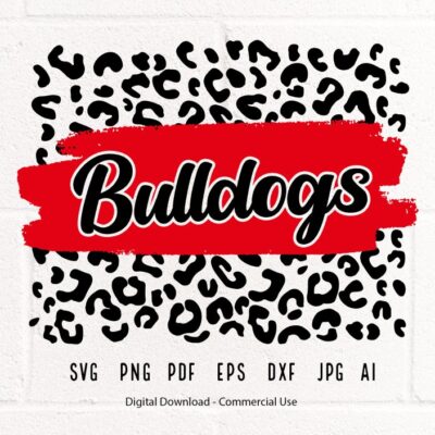 2148 Leopard Bulldogs SVG Bulldogs Mascot svg Bulldogs svg Bulldogs School Team svg Bulldogs Cheer svg Bulldogs Vibes svg School Spirit