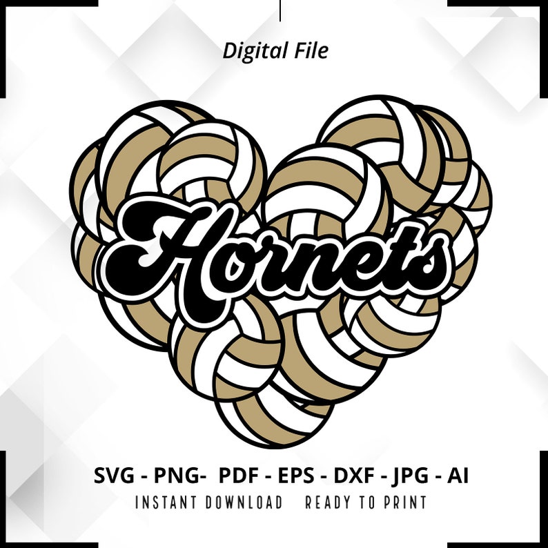 215 Hornets Heart SVG PNG Hornets svg Hornets Volleyball svg Heart Designs Mascot Volleyball Mom svg Hornets Cheer svg Hornets Shirt svg