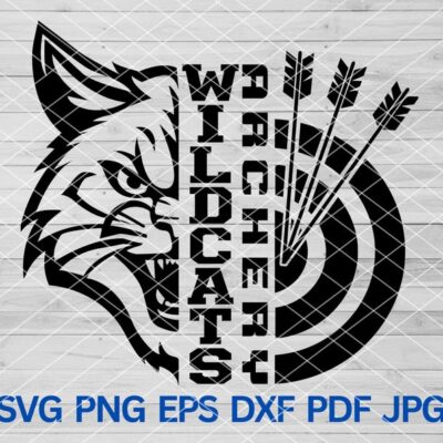 21588 High School Wildcats Archery svg Wildcats svg Wildcats Mascot svg Cut file for Cricut Wildcats school spirit Wildcats Archery Cheer Mom