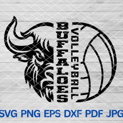 21604 High School Buffaloes Volleyball svg Buffaloes mascot svg Buffalo svg Cut Files Cricut Buffaloes School Spirit Team sports Buffaloes svg