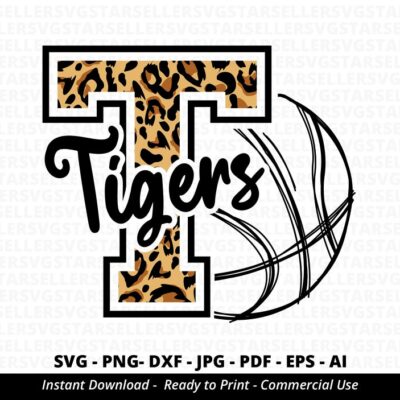 2161 Leopard Tigers SVG Tigers Basketball svg Cheer Mom svg Team Spirit svg Tigers Mascot svg Tigers Shirt svg Tigers Pride Cricut svg Silhouette